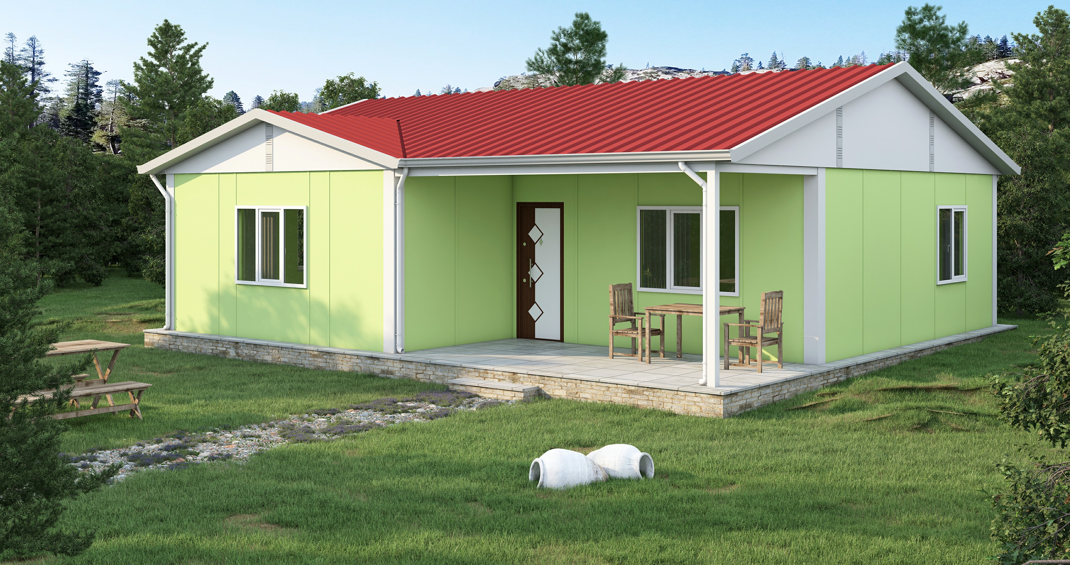 Prefabrik Ev UP121 91m² (Tip 2)